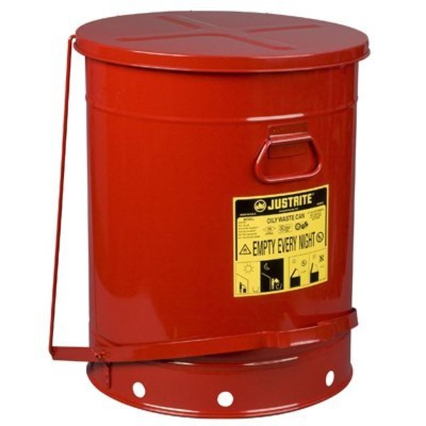 Justrite OILY WASTE CAN W/FOOT LEVER 21 GAL. RE JT09700